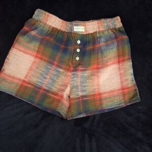 Out Fron Under Plaid Women's Shorts, Size XS